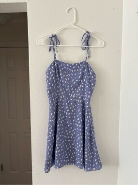 Lola Grace Tie-Shoulder Lilac Mini Dress